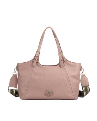  Ynot - Borsa shopping in ecopelle con doppio manico Happy