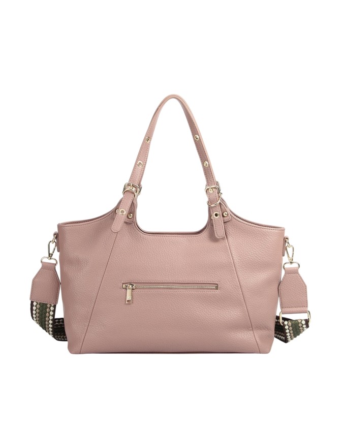  Ynot - Borsa shopping in ecopelle con doppio manico Happy