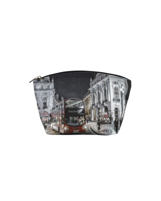 Ynot - Women's Rounded Beauty Case with City Print by Yesbag