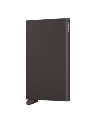 Secrid - Cardprotector in pelle e alluminio Powder - BROWN