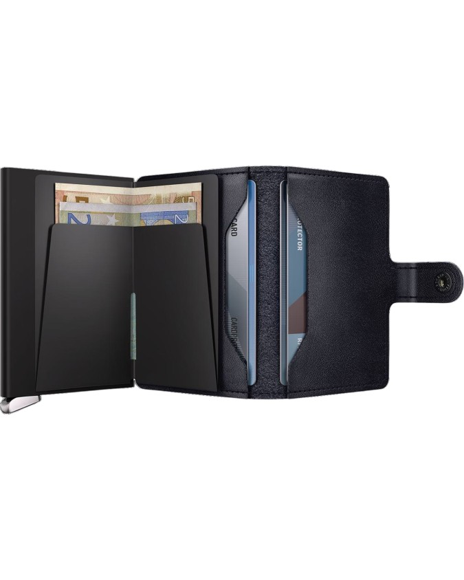  Secrid - Portafoglio piccolo in pelle e alluminio Miniwallet
