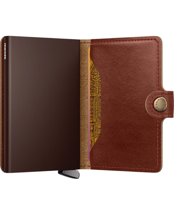  Secrid - Portafoglio piccolo in pelle e alluminio Miniwallet