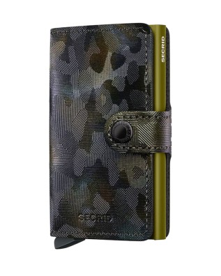 Secrid - Mini-Geldbörse aus Leder und Aluminium Jungle -...