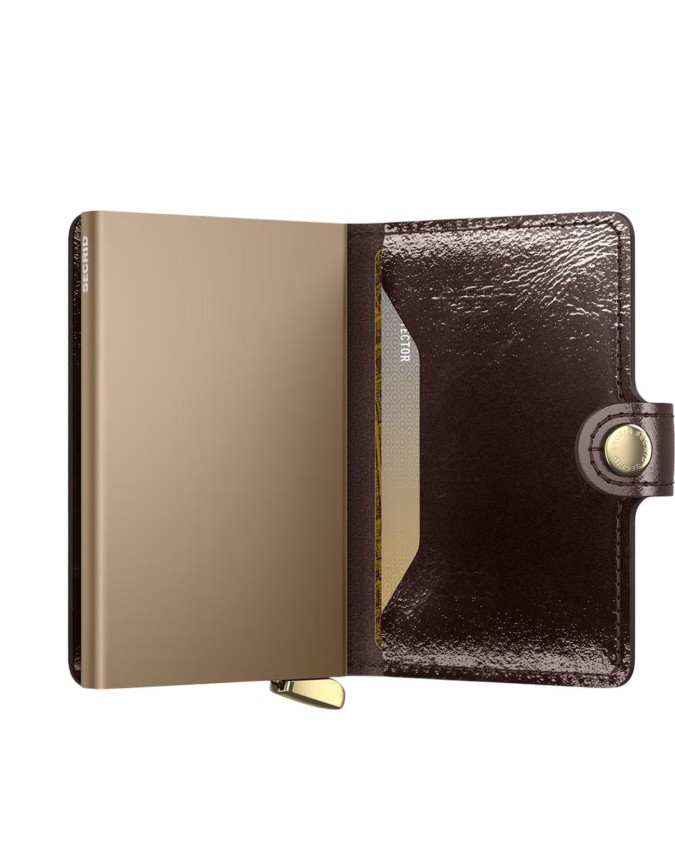  Secrid - Miniwallet in pelle e alluminio Naplack Plus