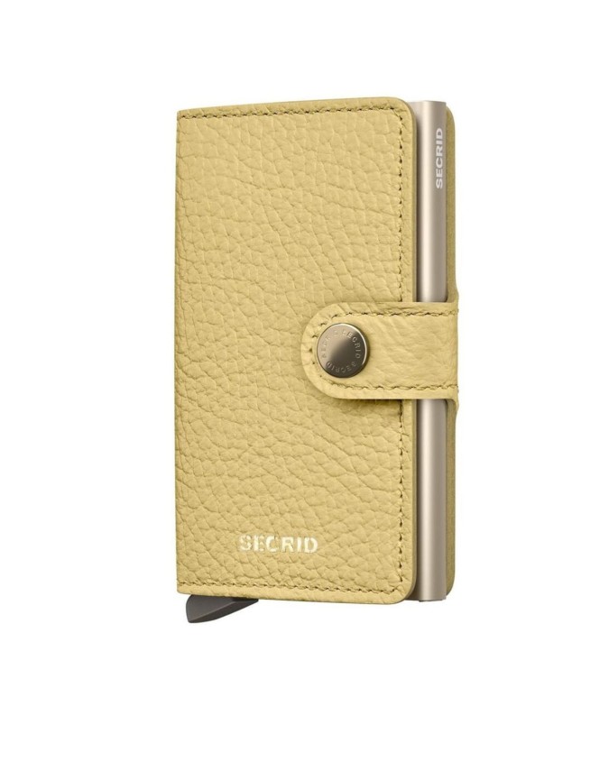  Secrid - Miniwallet in pelle e alluminio Pebble
