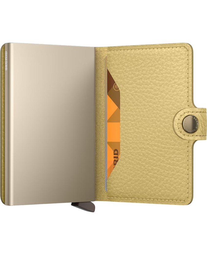  Secrid - Miniwallet in pelle e alluminio Pebble