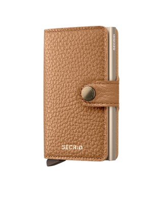  Secrid - Miniwallet in pelle e alluminio Pebble