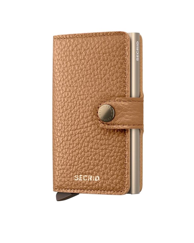  Secrid - Miniwallet in pelle e alluminio Pebble