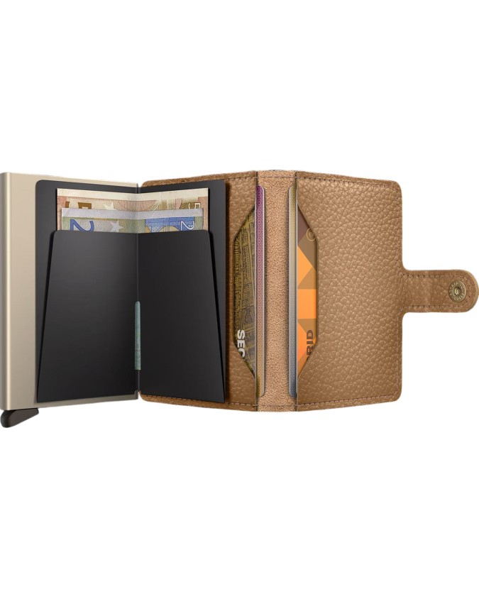  Secrid - Miniwallet in pelle e alluminio Pebble