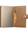  Secrid - Miniwallet in pelle e alluminio Pebble