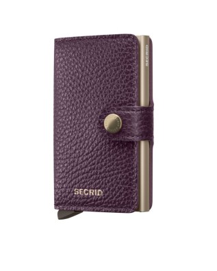 Secrid - Miniwallet in pelle e alluminio Pebble