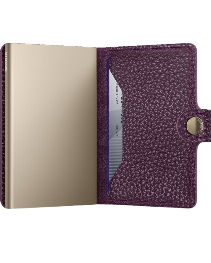  Secrid - Miniwallet in pelle e alluminio Pebble