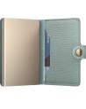 Secrid - Mini-Geldbörse aus Leder und Aluminium Pebble
