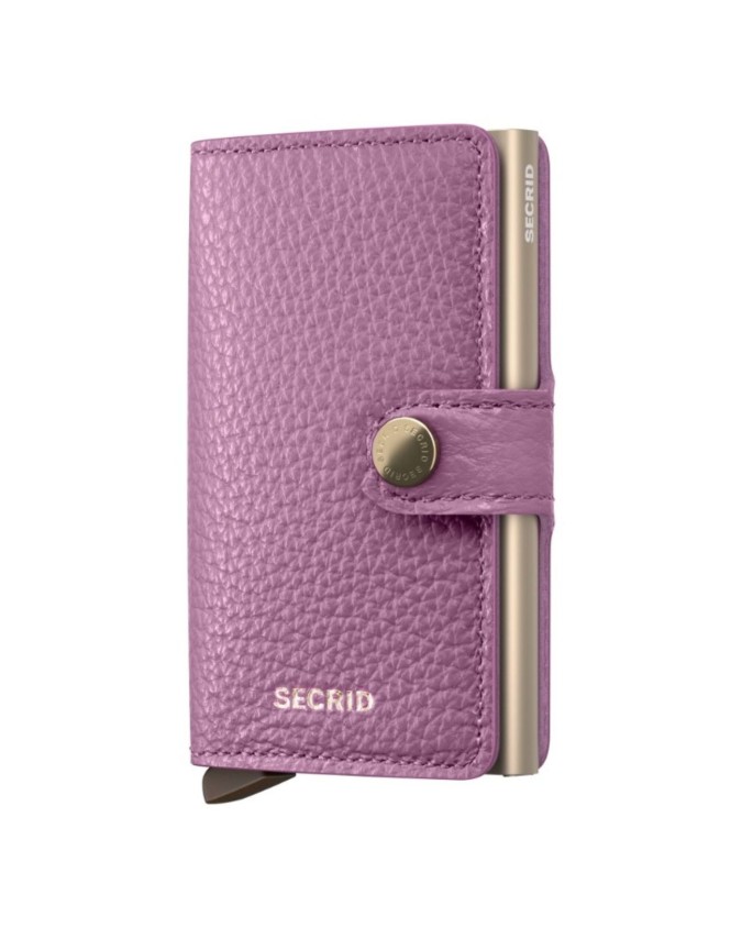  Secrid - Miniwallet in pelle e alluminio Pebble