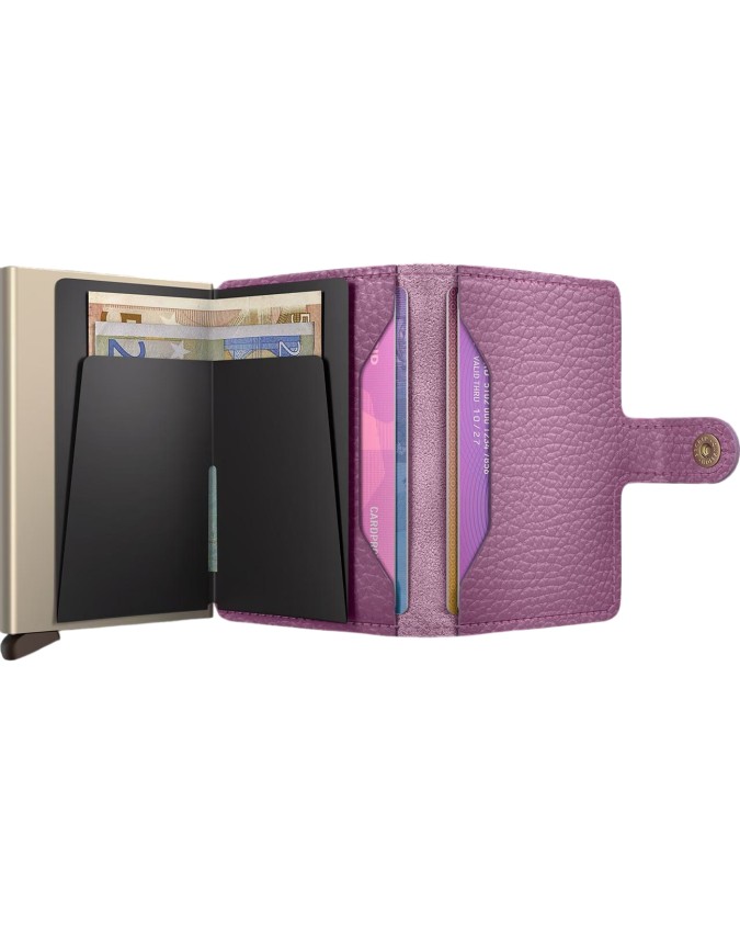  Secrid - Miniwallet in pelle e alluminio Pebble