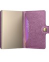  Secrid - Miniwallet in pelle e alluminio Pebble