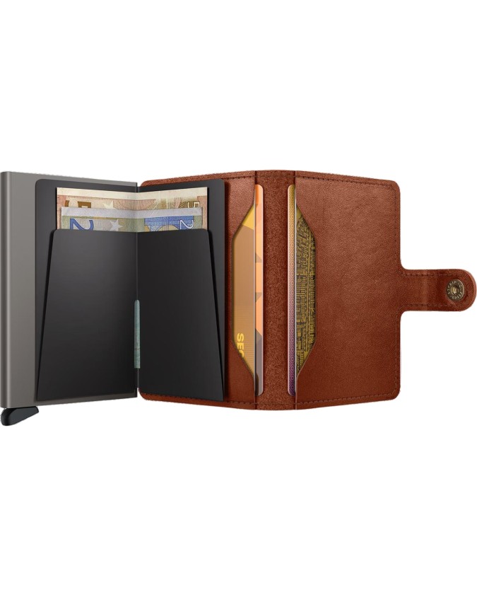  Secrid - Miniwallet in pelle e alluminio Texano