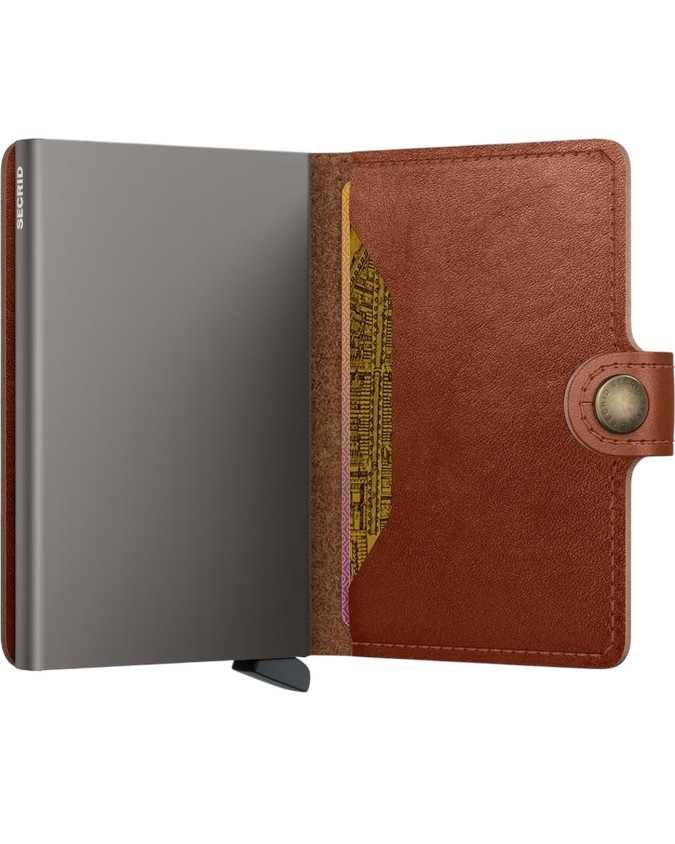  Secrid - Miniwallet in pelle e alluminio Texano