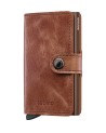 Secrid - Portafoglio in pelle sfumata ed alluminio Miniwallet Vintage