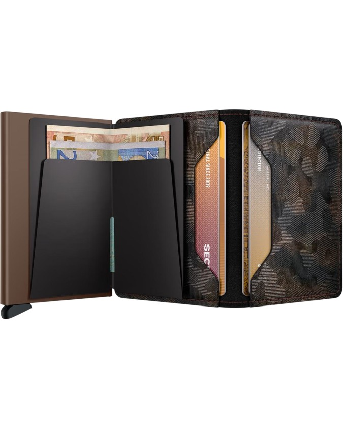  Secrid - Slim wallet in pelle e alluminio Jungle