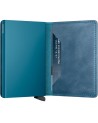 Secrid - Portafoglio sottile in pelle e alluminio Slimwallet Vintage