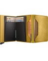 Secrid - Portafoglio sottile in pelle e alluminio Slimwallet Vintage