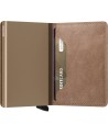 Secrid - Portafoglio sottile in pelle e alluminio Slimwallet Vintage