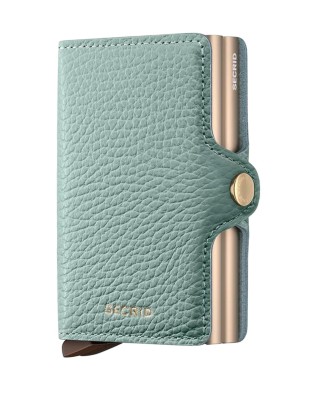 Secrid - Twin wallet in pelle e alluminio Pebble
