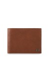 PIQUADRO - Portafoglio uomo con portamonete in pelle - Cuoio