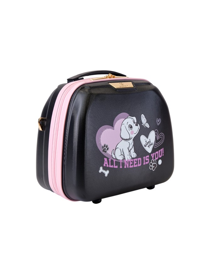  Braccialini - Beauty case da viaggio in policarbonato Puppies