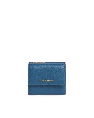 Coccinelle - Portafoglio Mini in pelle con patta Metallic Soft 2