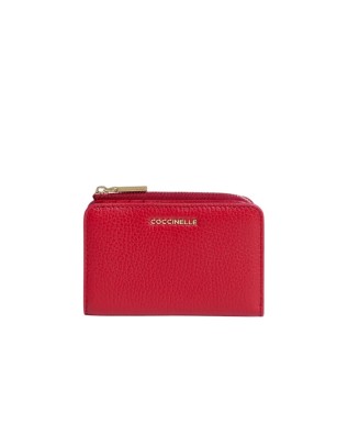  Coccinelle – Portafoglio mini in pelle Metallic Soft