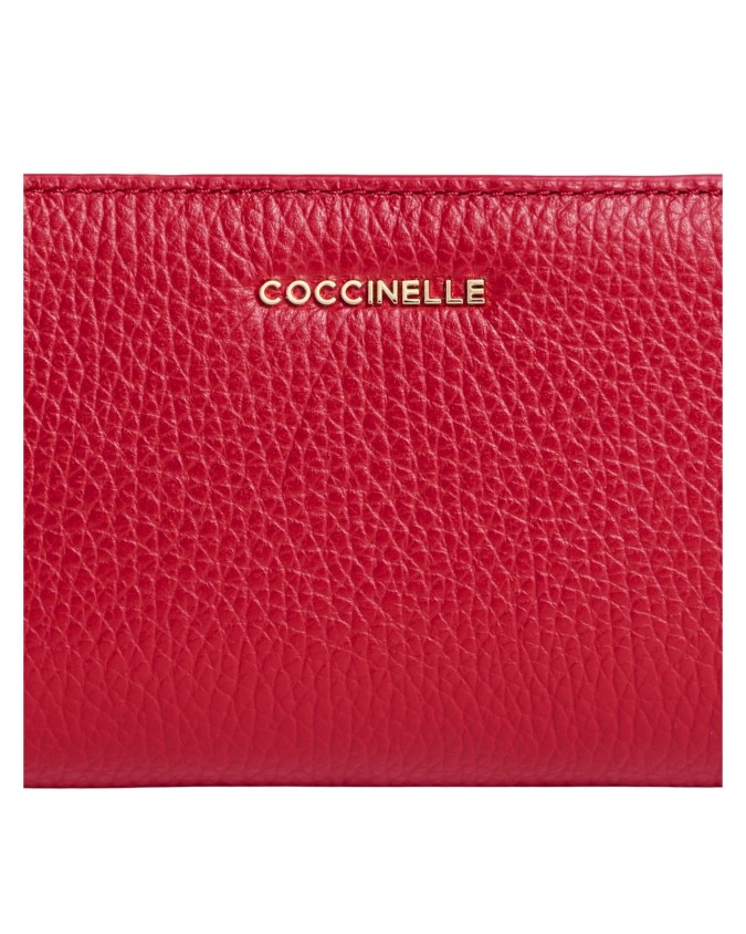  Coccinelle - Portafoglio donna in pelle Large Metallic Soft