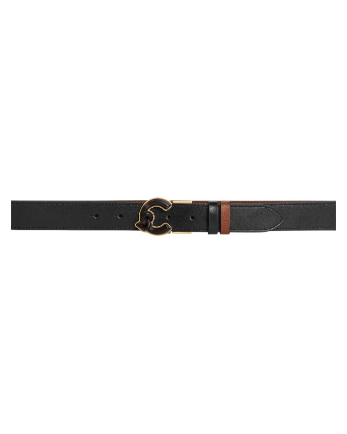  Coccinelle - Cintura donna in pelle bicolore C-Me Marble