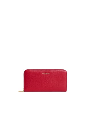  Coccinelle - Portafoglio in pelle zip around Metallic Soft