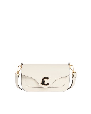  Coccinelle - Borsa a Spalla in Pelle Liscia Logo Tartarugato