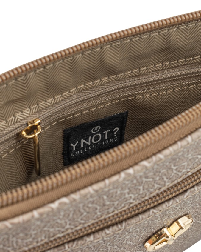 Ynot - Pochette con manico laterale in pvc Lux