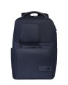 Piquadro – Leather and fabric travel backpack with a 14-inch laptop compartment