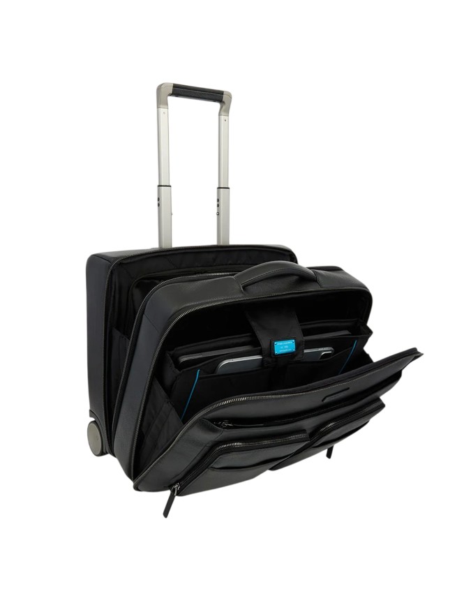 Piquadro - Cartella pilota con ruote in pelle porta pc 15.6'' Modus