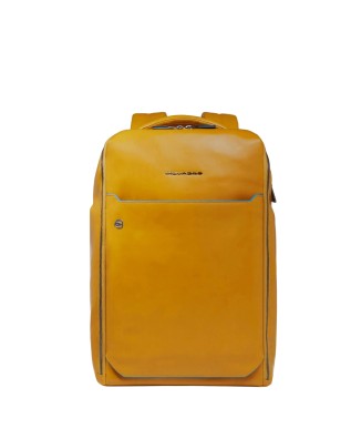  Piquadro - Zaino porta pc 14" in pelle personalizzabile Blue