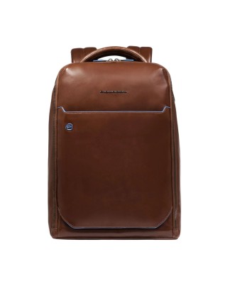  Piquadro - Zaino porta pc 14" in pelle personalizzabile Blue
