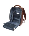 Piquadro - Customizable Blue Square 14" Leather Laptop Backpack