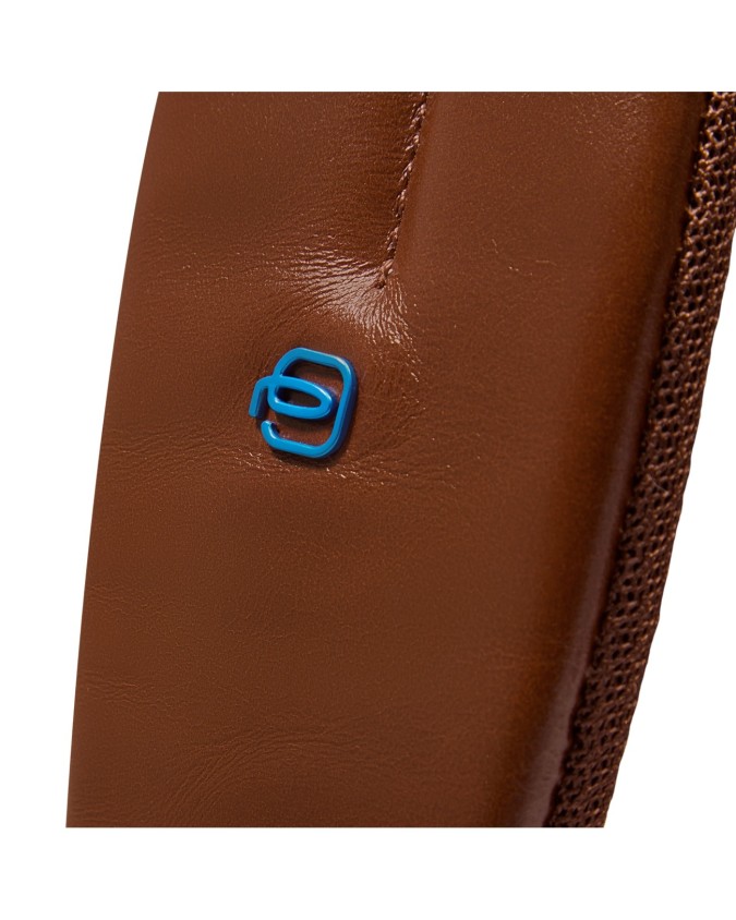  Piquadro - Zaino porta pc 14" in pelle personalizzabile Blue