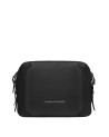 Piquadro - Borsa a tracolla donna camera case a due scomparti in pelle e tessuto Circle