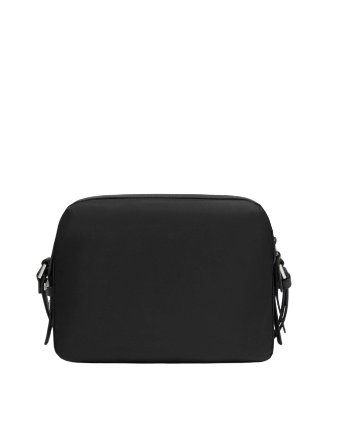 Piquadro - Borsa a tracolla donna camera case a due scomparti in pelle e tessuto Circle