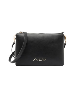 Alv By Alviero Martini - Borsa a tracolla a tre comparti in poliuretano Music passport mix