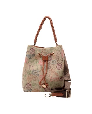 Alv By Alviero Martini - Borsa a secchiello in poliuretano Weave