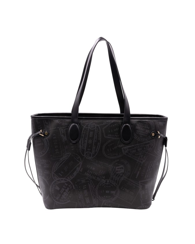 Alv By Alviero Martini - Borsa shopping in poliuretano con doppio manico Big Logo
