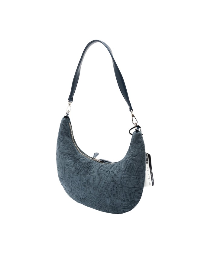 Alv By Alviero Martini - Borsa hobo mezzaluna in poliuretano scamosciato Alba Suede