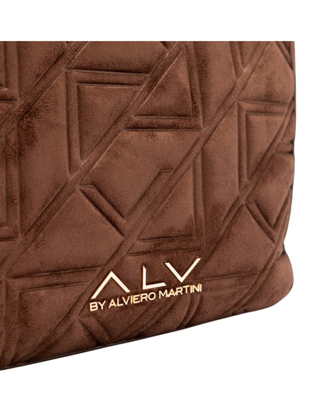 Alv By Alviero Martini - Borsa Tote in poliuretano scamosciato Stella Suede